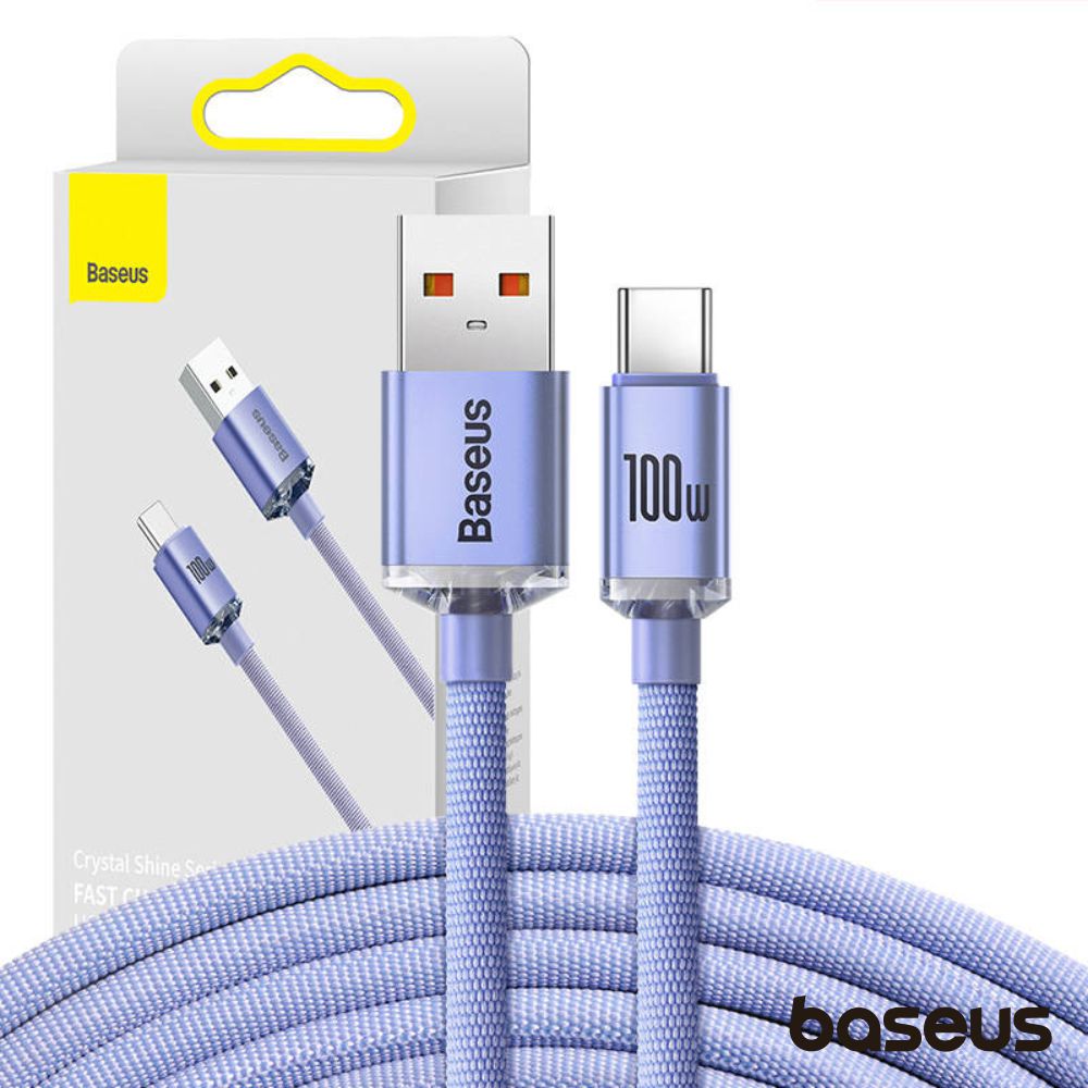 Cabo USB-A / USB-C Macho Crystal Shine 100W 2m BASEUS