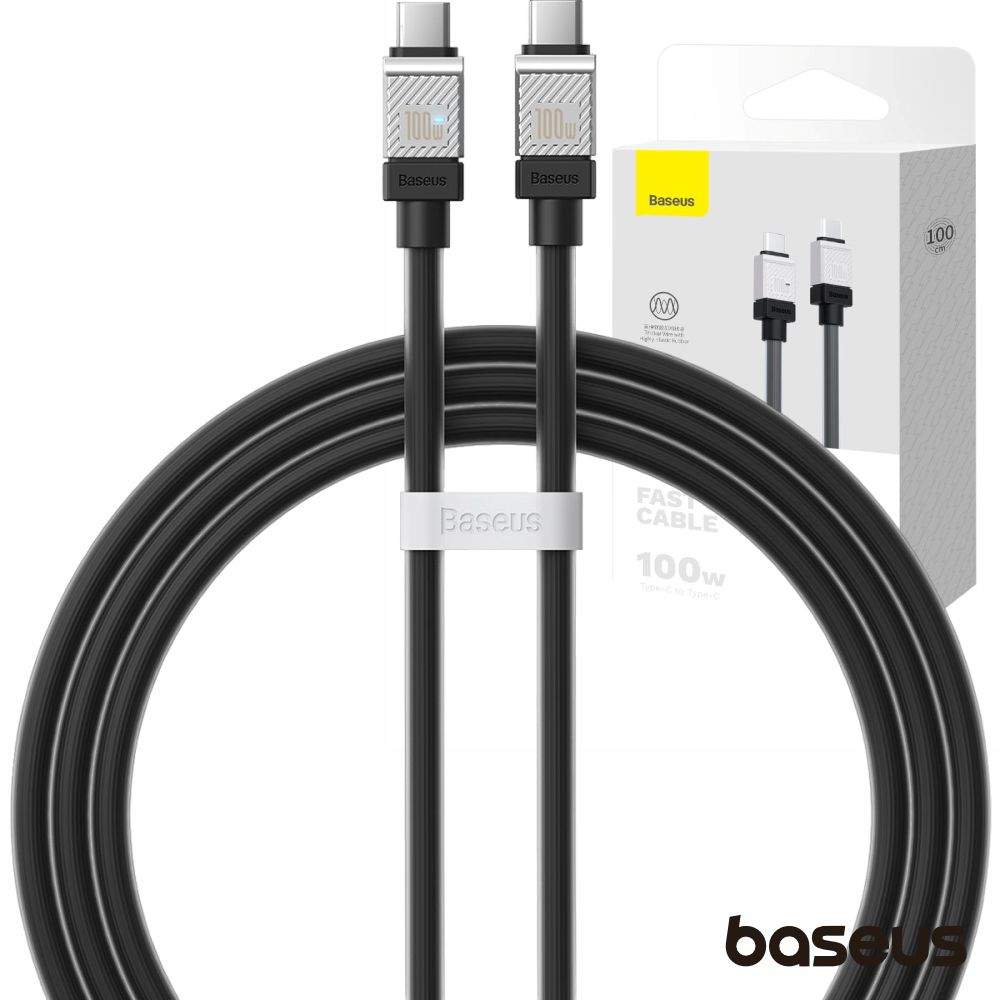 Cabo USB-C Macho P/ USB-C Macho 100W PD 1m Coolplay BASEUS
