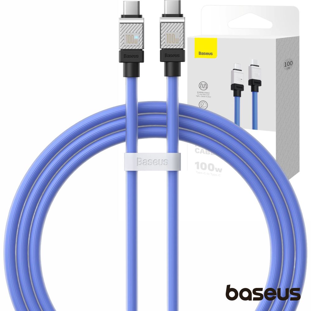 Cabo USB-C Macho P/ USB-C Macho 100W PD 1m Coolplay BASEUS
