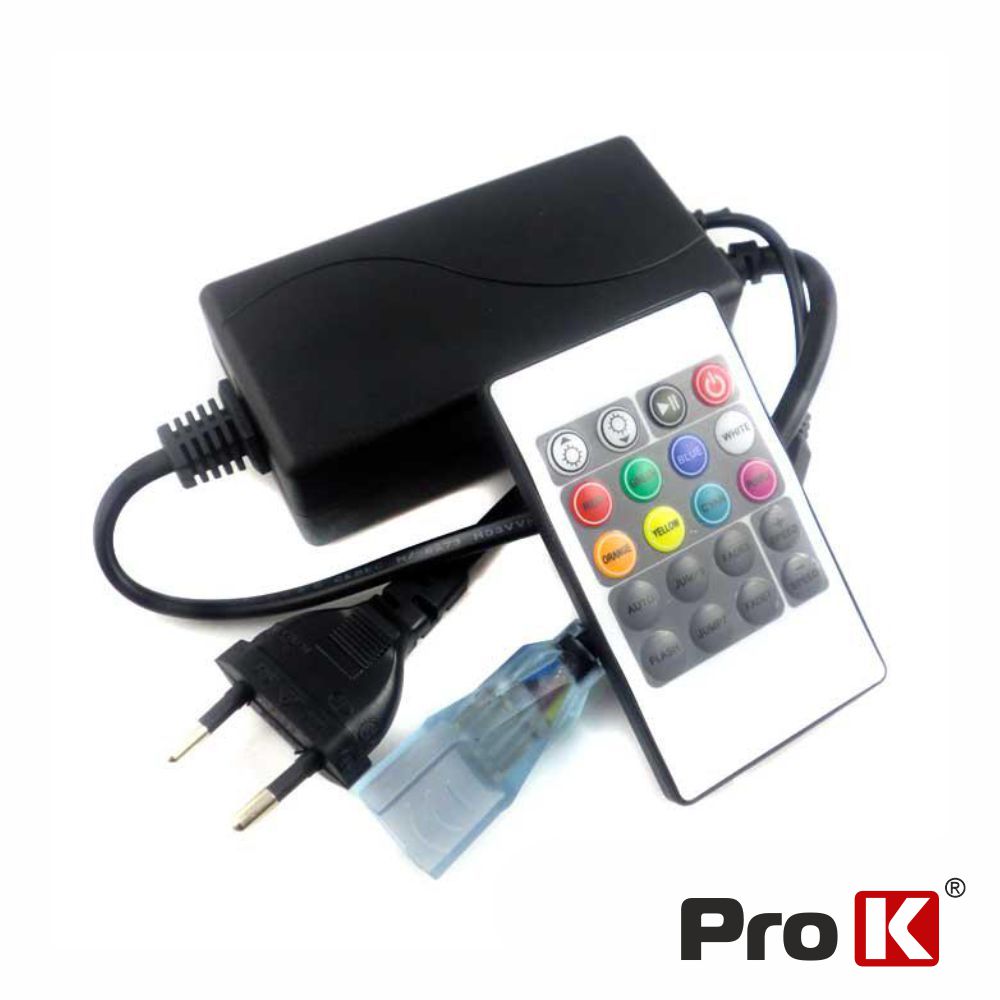 Controlador P/ Fita LEDS RGB 220v C/ Comando PROK