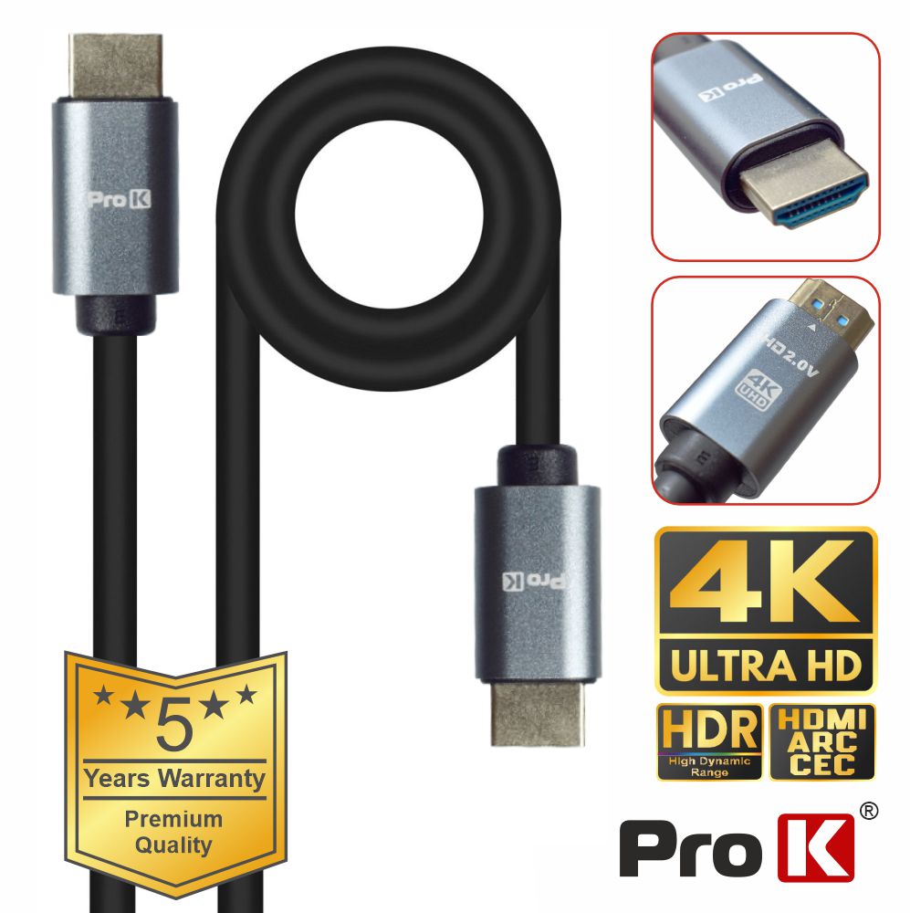CHDMI15K Cabo HDMI 2.0 UHD 4K macho / macho 15M PROK