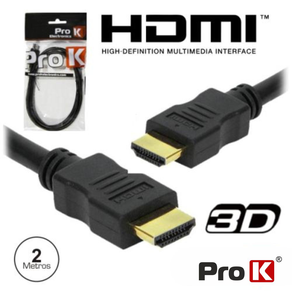 CHDMI2A CABO HDMI V1.4 com 2m - compat. 3D e 4k
