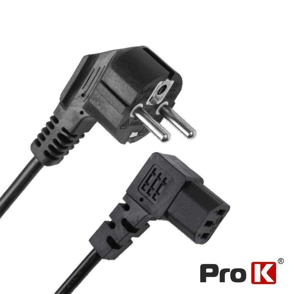 CIEC13/1.5A90 Cabo Alimentação Schuko Macho 3P /IEC C13 Fêmea 90º 1.5m