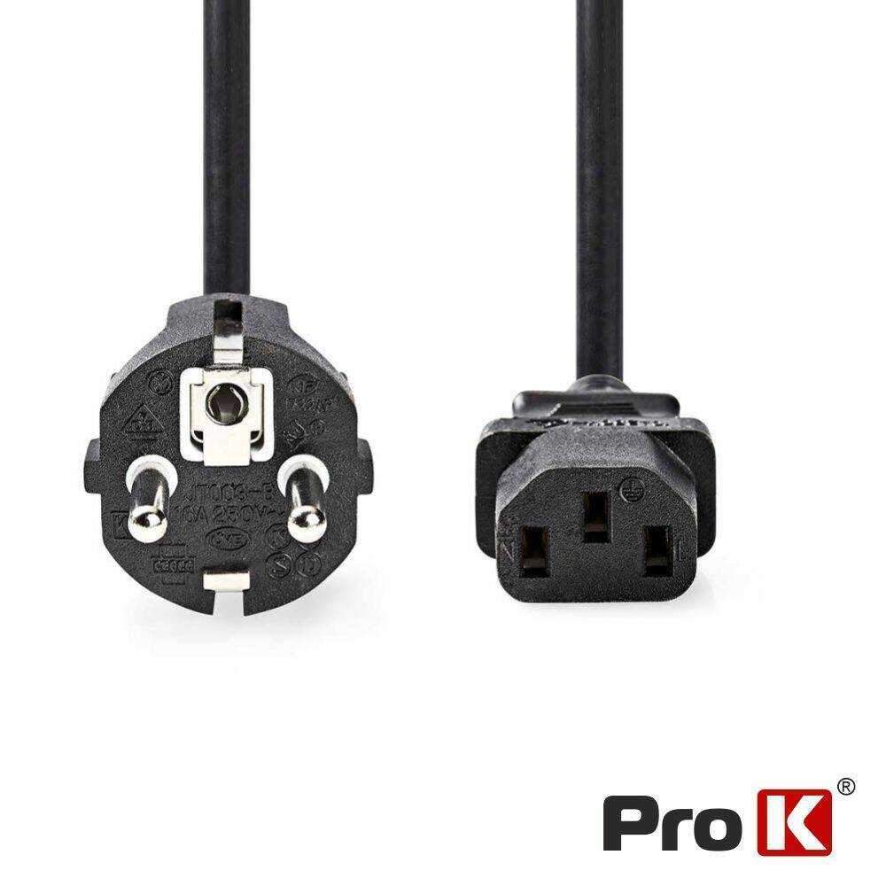 Cabo Alimentação Schuko Macho 3p / IEC C13 Fêmea 1.8M PROK
