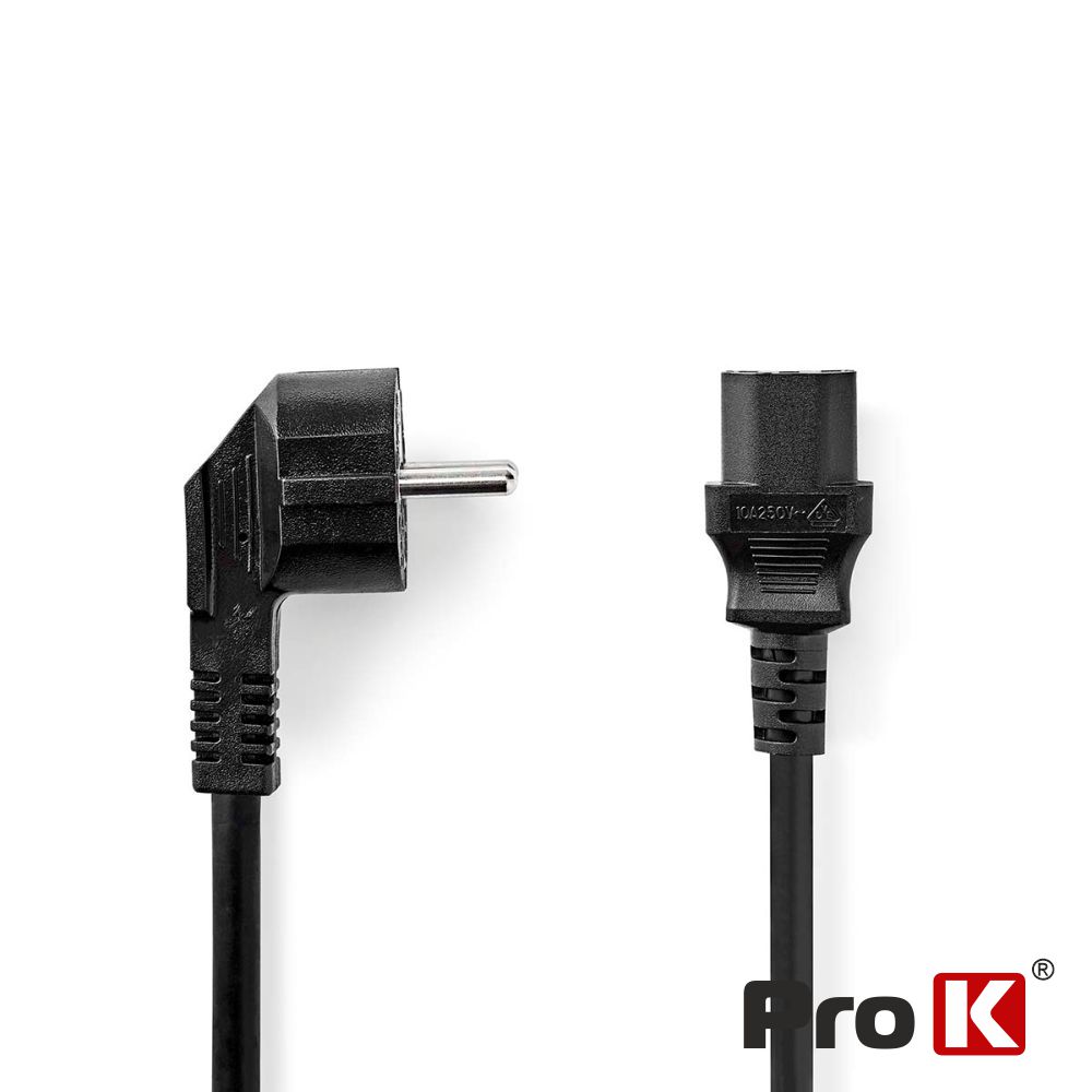 Cabo Alimentação Schuko Macho 3p / IEC C13 Fêmea 10M PROK