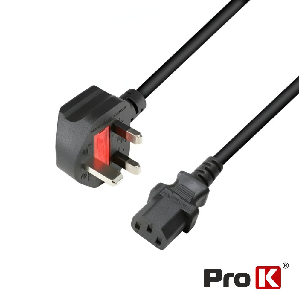 Cabo Alimentação Ficha Inglesa Macho / IEC C13 Fêmea 1.5M