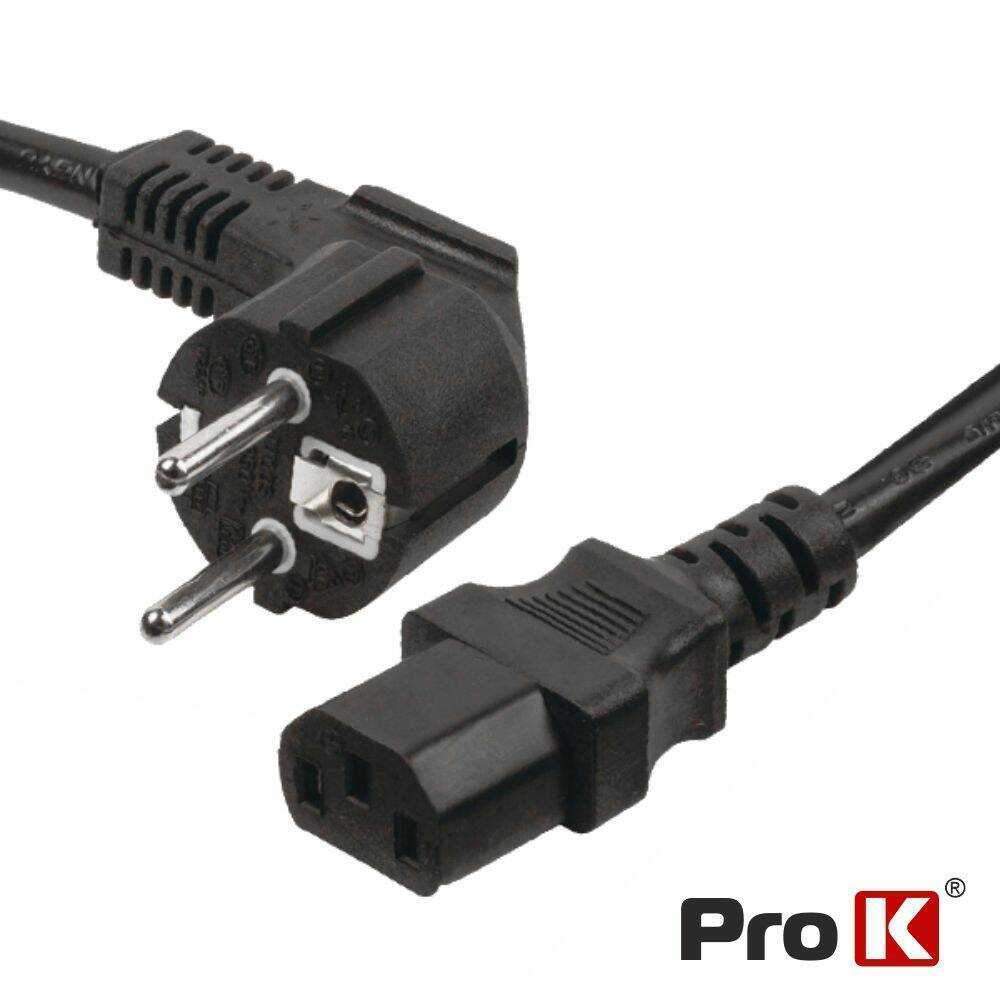 Cabo Alimentação Schuko Macho 3p / IEC C13 Fêmea 3M PROK