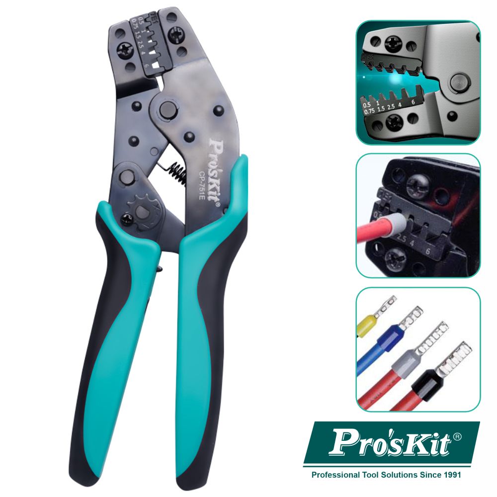 Alicate de Cravar Terminais Isolados 190mm PROSKIT