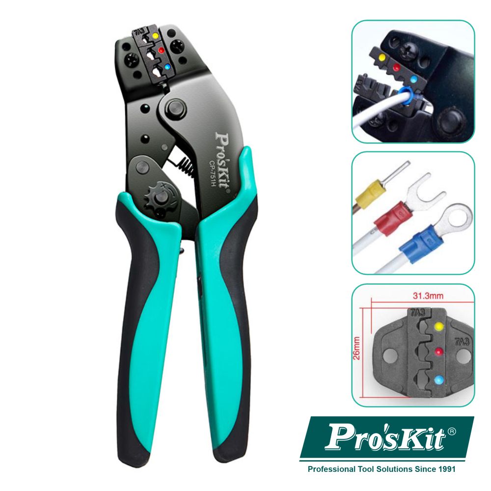 Alicate de Cravar Terminais Isolados 190mm PROSKIT