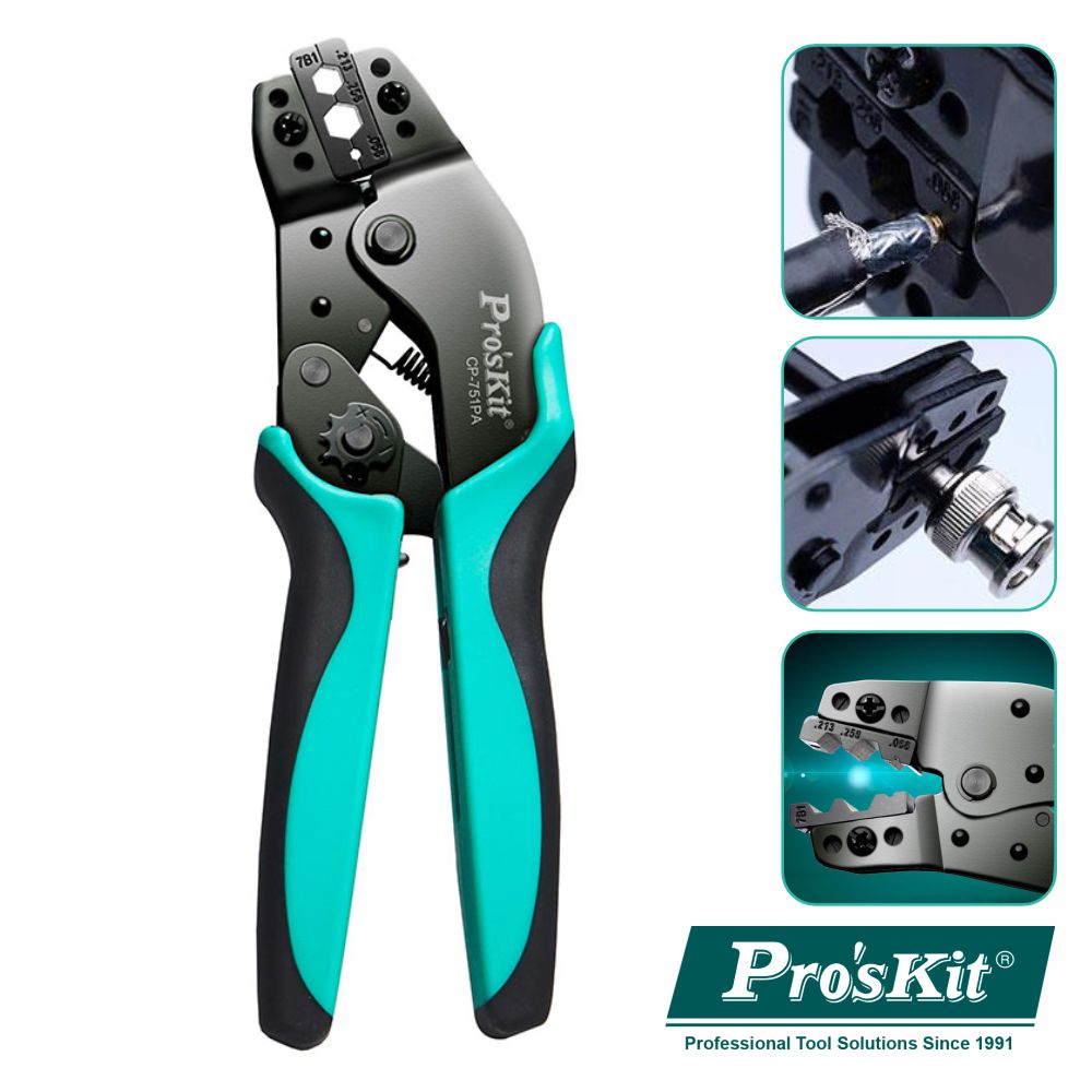 Alicate de Cravar Fichas Coaxiais BNC 190mm PROSKIT
