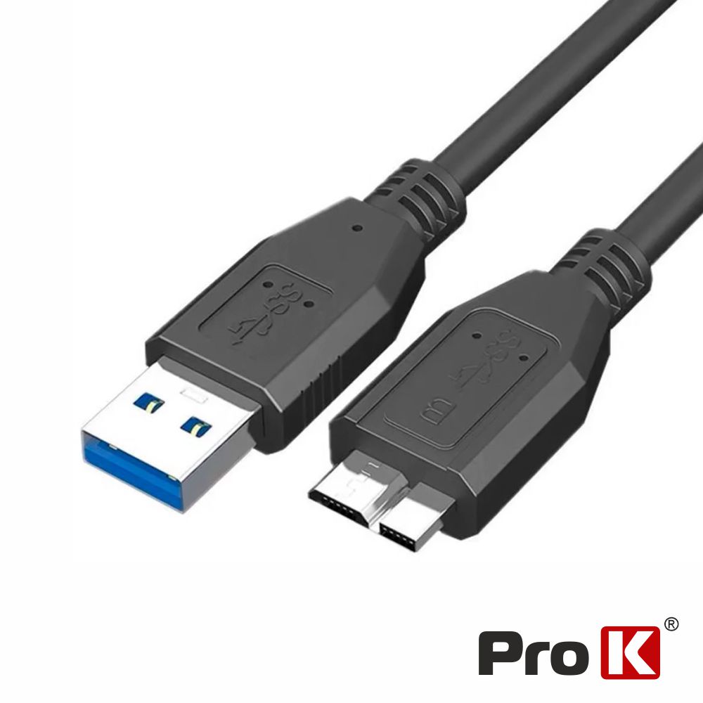 CUSB302/1 Cabo USB-A 3.0 macho p/ micro USB B 3.0 macho 1 mt. PROK