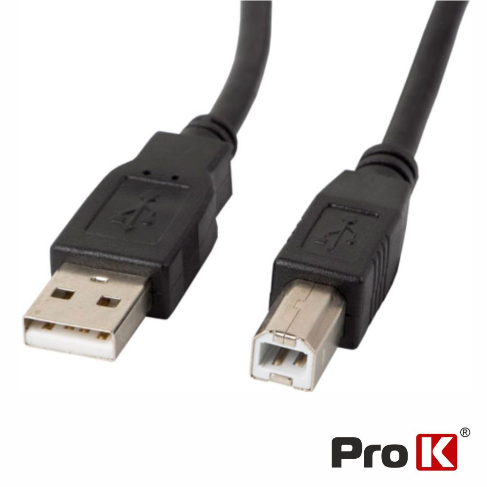 Cabo USB-A 2.0 Macho / USB-B Macho 0.50m PROK