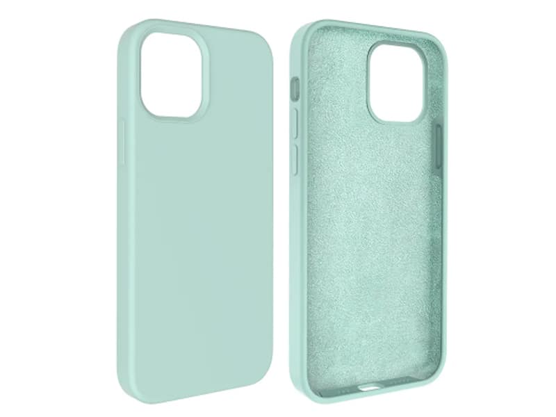 Capa Silicone Square Premium iPhone 15 Plus Azul