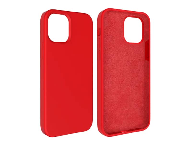 Capa Silicone Square Premium iPhone 15 Pro max Vermelho