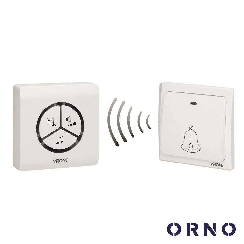Campainha S/ Fios C/ 1 Receptor Portátil 80m ORNO