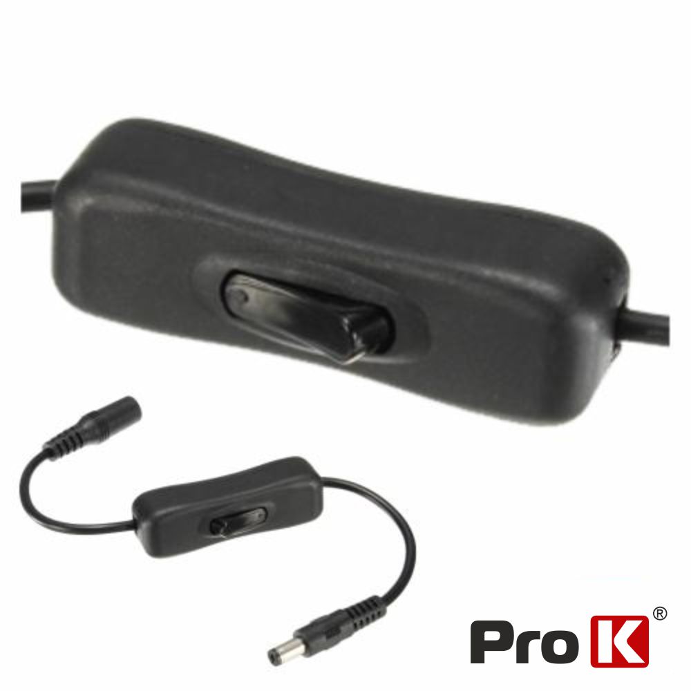 INTERRUPTOR DE PASSAGEM BIPOLAR C/ FICHA DC 5.5X2.1MM PROK