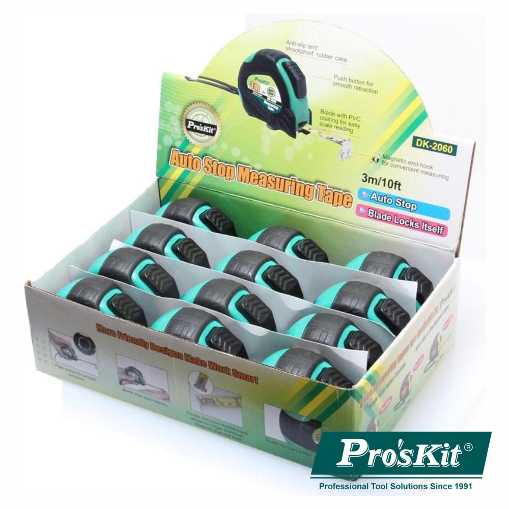 Expositor C/ 12 Fitas Métricas 3m PROSKIT