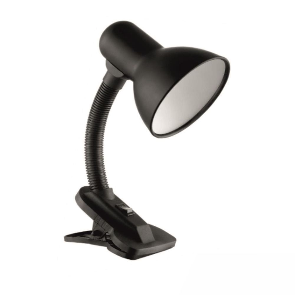 Candeeiro Secretária 1xE27 40W C/ Mola Preto ORNO