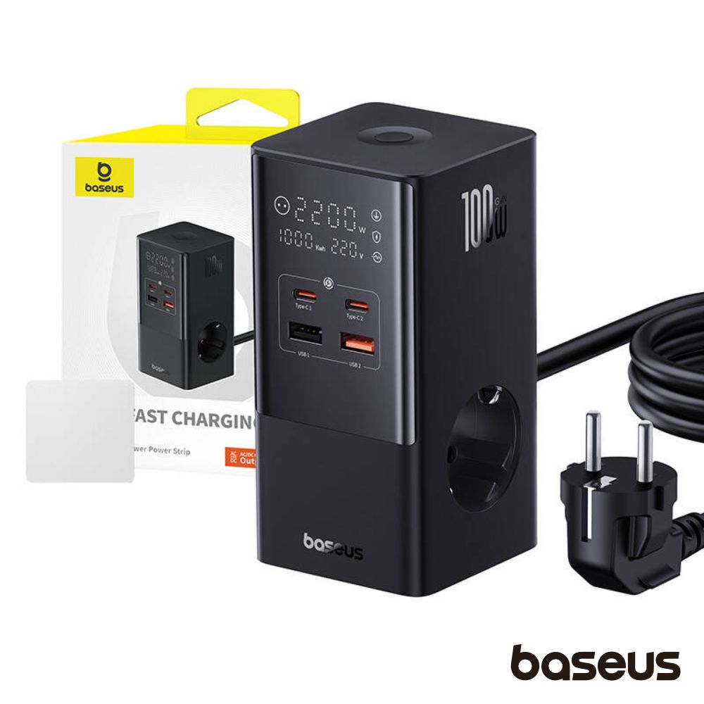 Estação de Carregamento 2x Schuko 2x USB-A 2x USB-C 100W