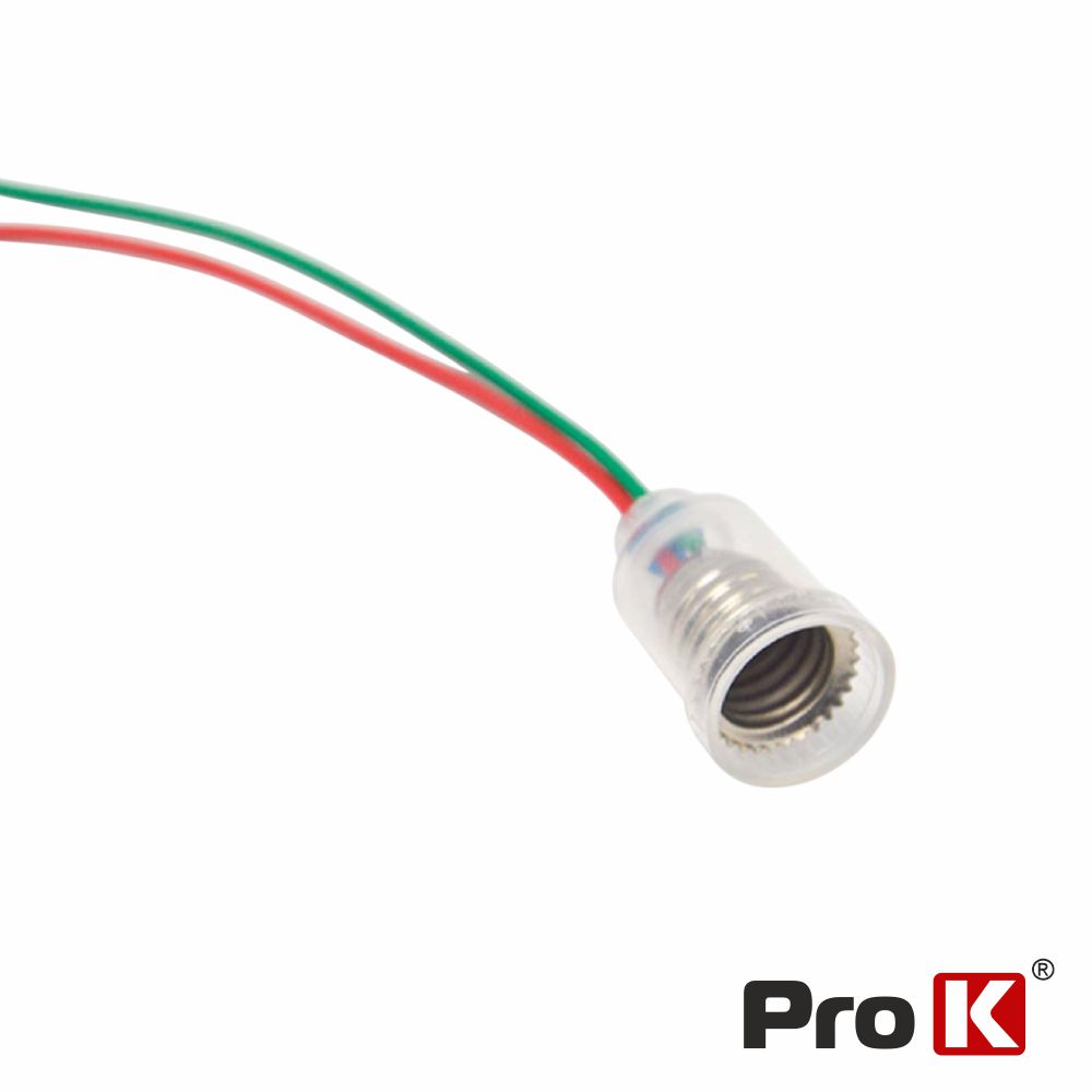 Casquilho P/ Lâmpada E10 C/ Cabo 24cm PROK