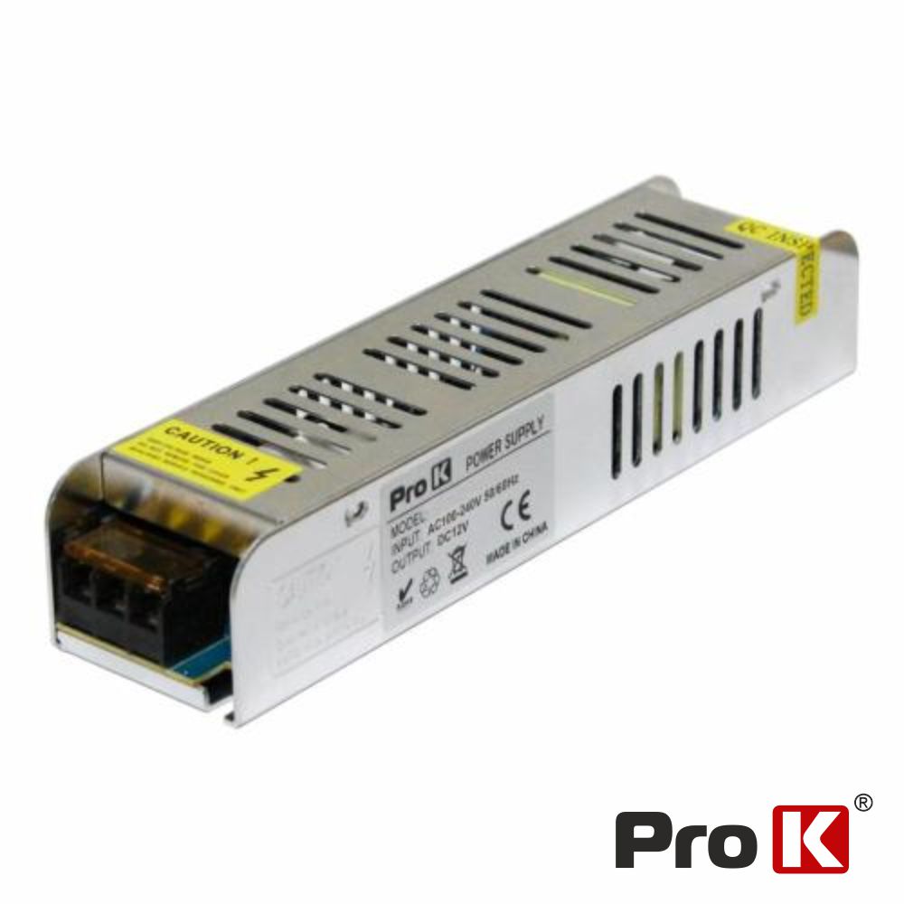 Fonte de Alimentação Industrial Slim 12V 120W 10A PROK