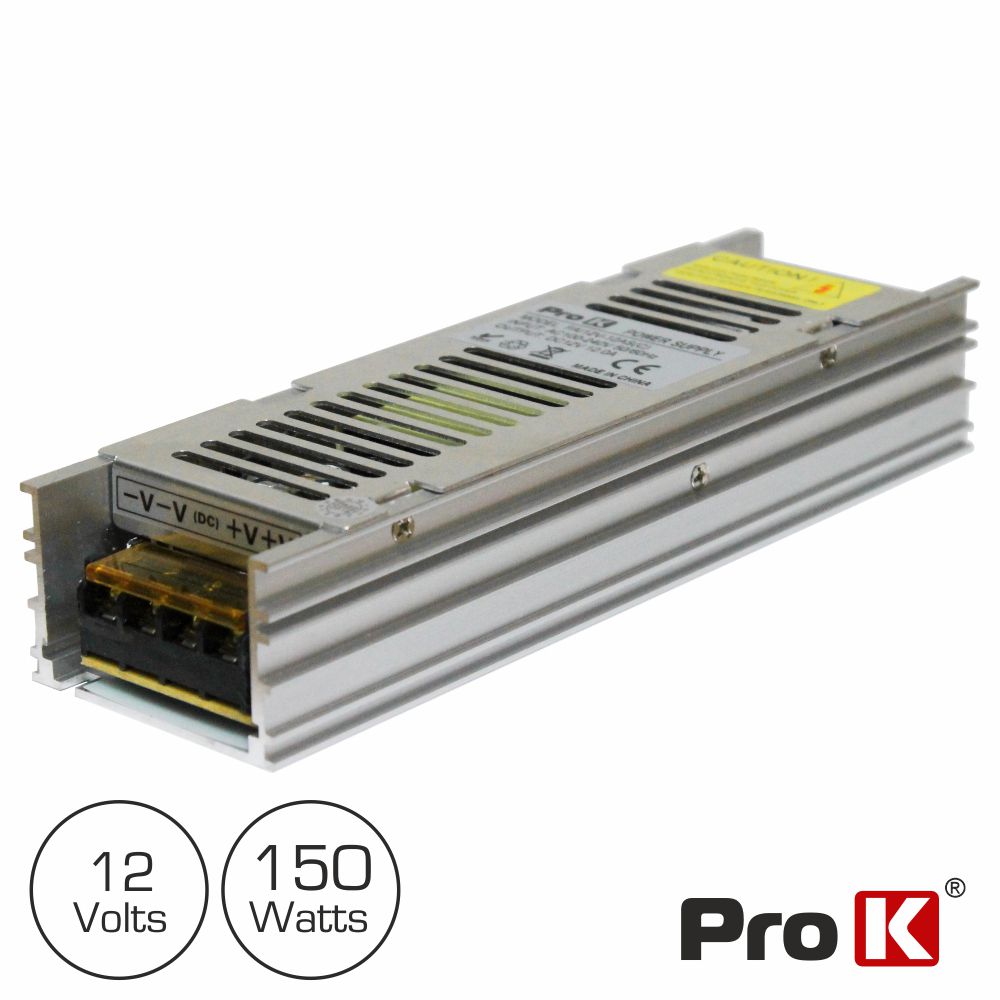 FONTE DE ALIMENTAÇÃO INDUSTRIAL SLIM 12V 150W 12A PROK