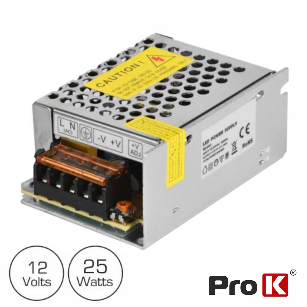 FONTE DE ALIMENTAÇÃO INDUSTRIAL 12V 25W 2A PROK