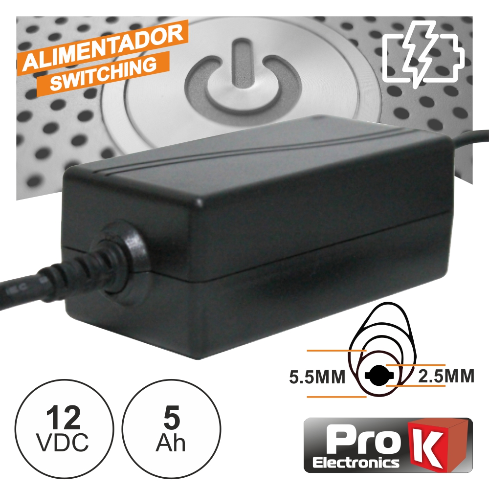 ALIMENTADOR SWITCHING 12V 5A PROK