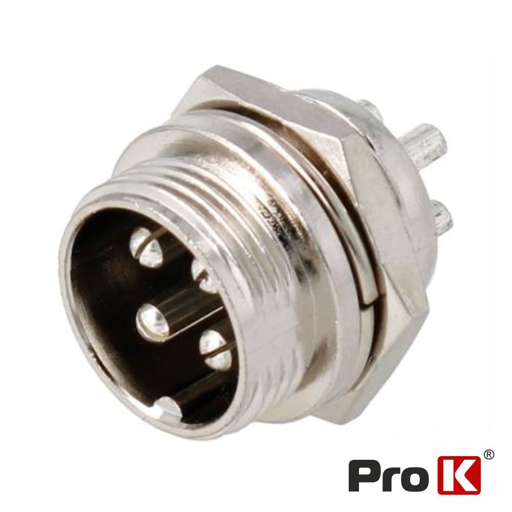 Ficha Microfone 4p Macho Painel PROK