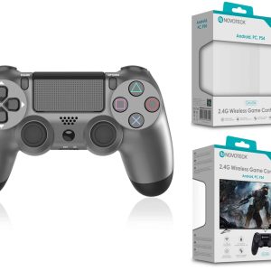 RDP3701 Comando Jogo PS4-PC-Android Metalizado Prateado Sem Fio 2.4G GM-004