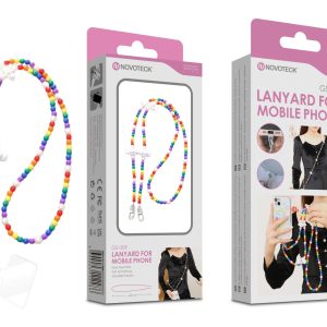 Cordão Colorido para Telemóvel NOVOTECK GS-009 Branco