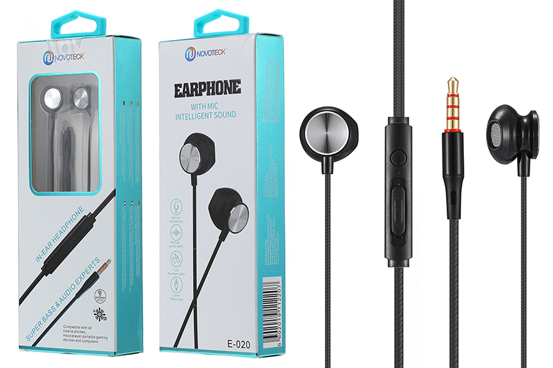 E-020 Auriculares Metal Com Micro