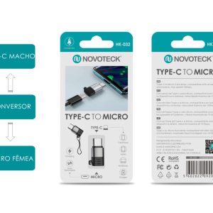 Adaptador NOVOTECK HK-032 de Type-C para Micro USB