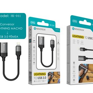 Cabo Adaptador NOVOTECK Lightning para USB 3.0 OTG HK-041