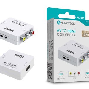 Conversor AV para HDMI Novoteck HK-088 – Full HD 1080p com Escalador de Sinal