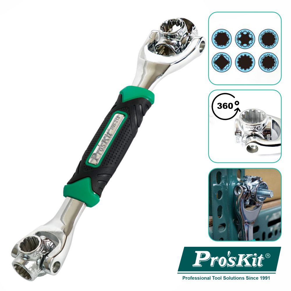 CHAVE ROQUETE MULTIFUNÇÕES 48EM1 HEXAGONAL/QUADRADA PROSKIT