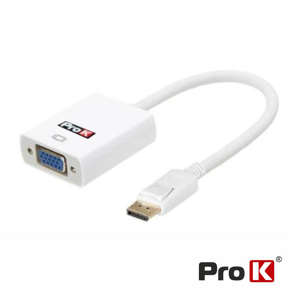 Cabo Displayport Macho / VGA Fêmea PROK