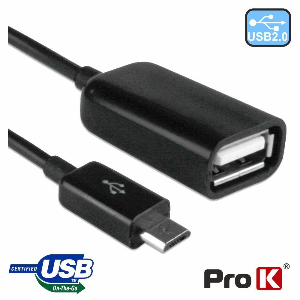 ADAPTADOR USB-A 2.0 FÊMEA / MICRO USB-B MACHO OTG