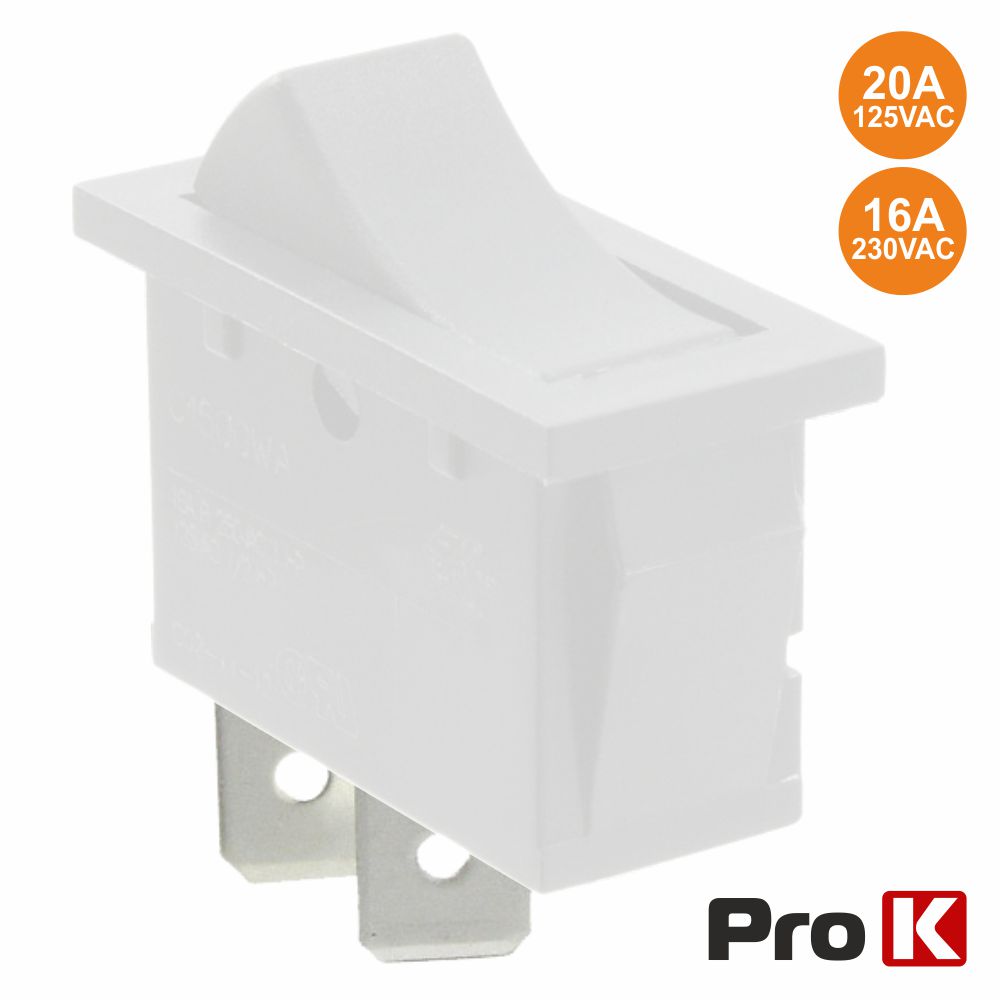 INTERRUPTOR BASCULANTE 16A-250V ON-OFF BRANCO
