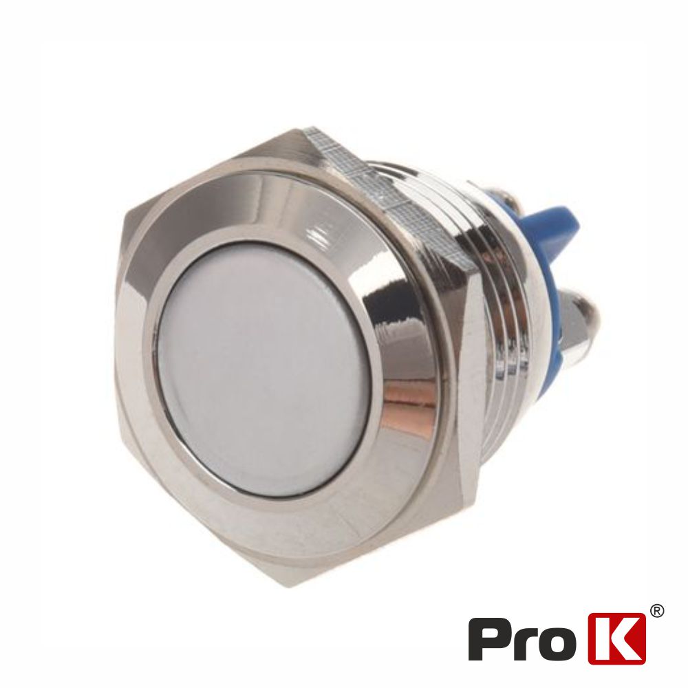 Comutador Pulsador Redondo IP65 230V Off/ (On) N.A PROK
