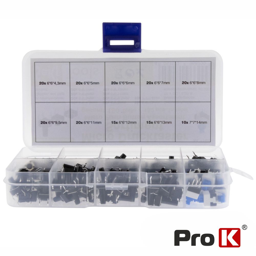 Kit de 180 Comutadores Micro Switch PROK