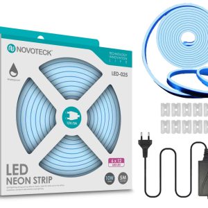 LED-025 Azul Fita Neon Led 5M 10W 12V 600Led Ip65