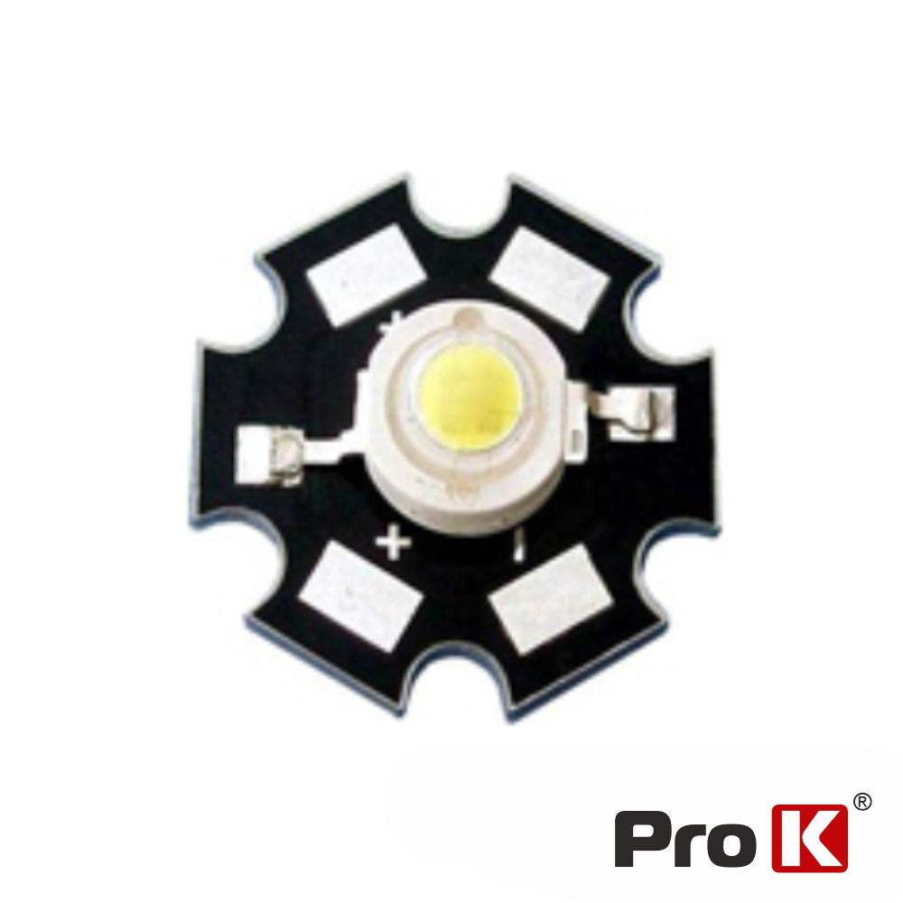 LED03CW LED alto brilho 3w 3.2v~3.8v 240lm 6000k branco frio