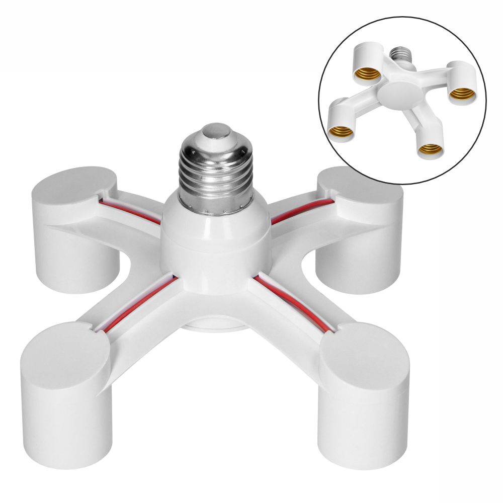 Casquilho Adaptador De E27 P/ 4x E27 VIRONE