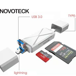 Leitor De Cartão 3in1 USB-LIGHTNING-TYPE-C