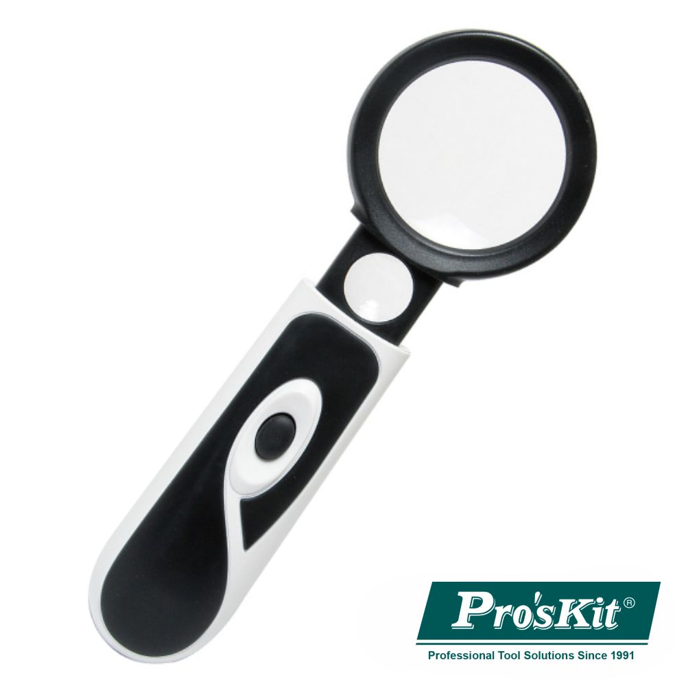 LUPA DE BOLSO 3X 20X C/ LED PROSKIT