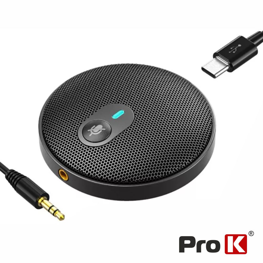 Microfone Omnidireccional de Conferência C/ Cabo USB-C PROK