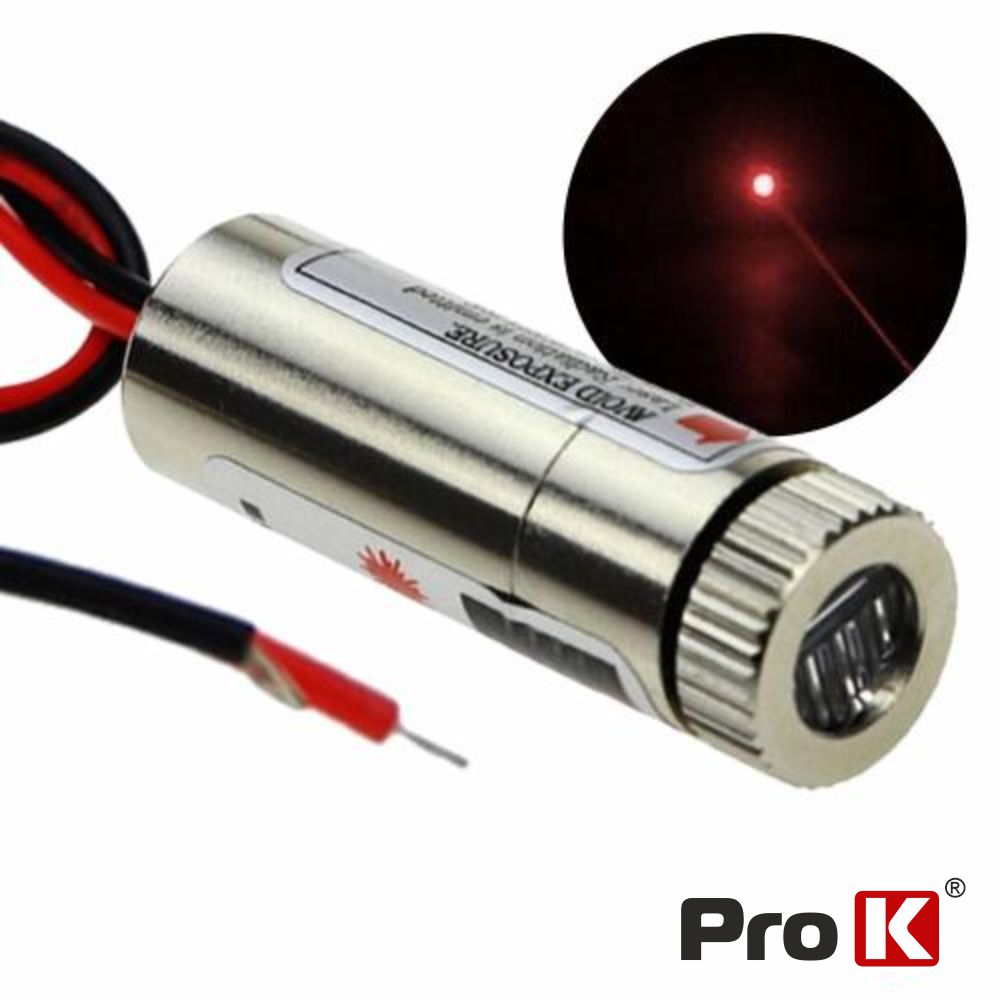 MÓDULO LASER VERMELHO 3-5V 5MW PONTO PROK