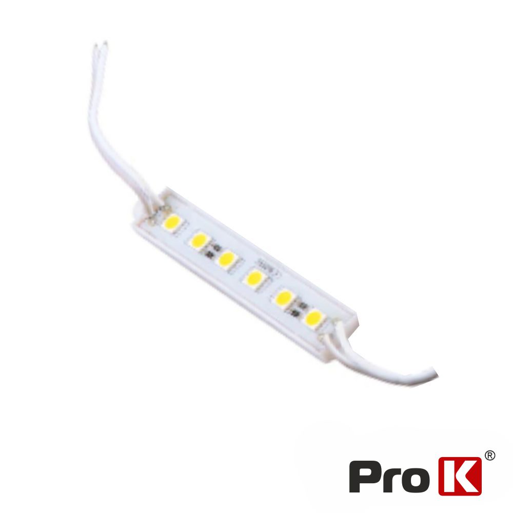 Módulo C/ 6 LEDS 5050 3W 6000K 270Lm 12V IP65 PROK