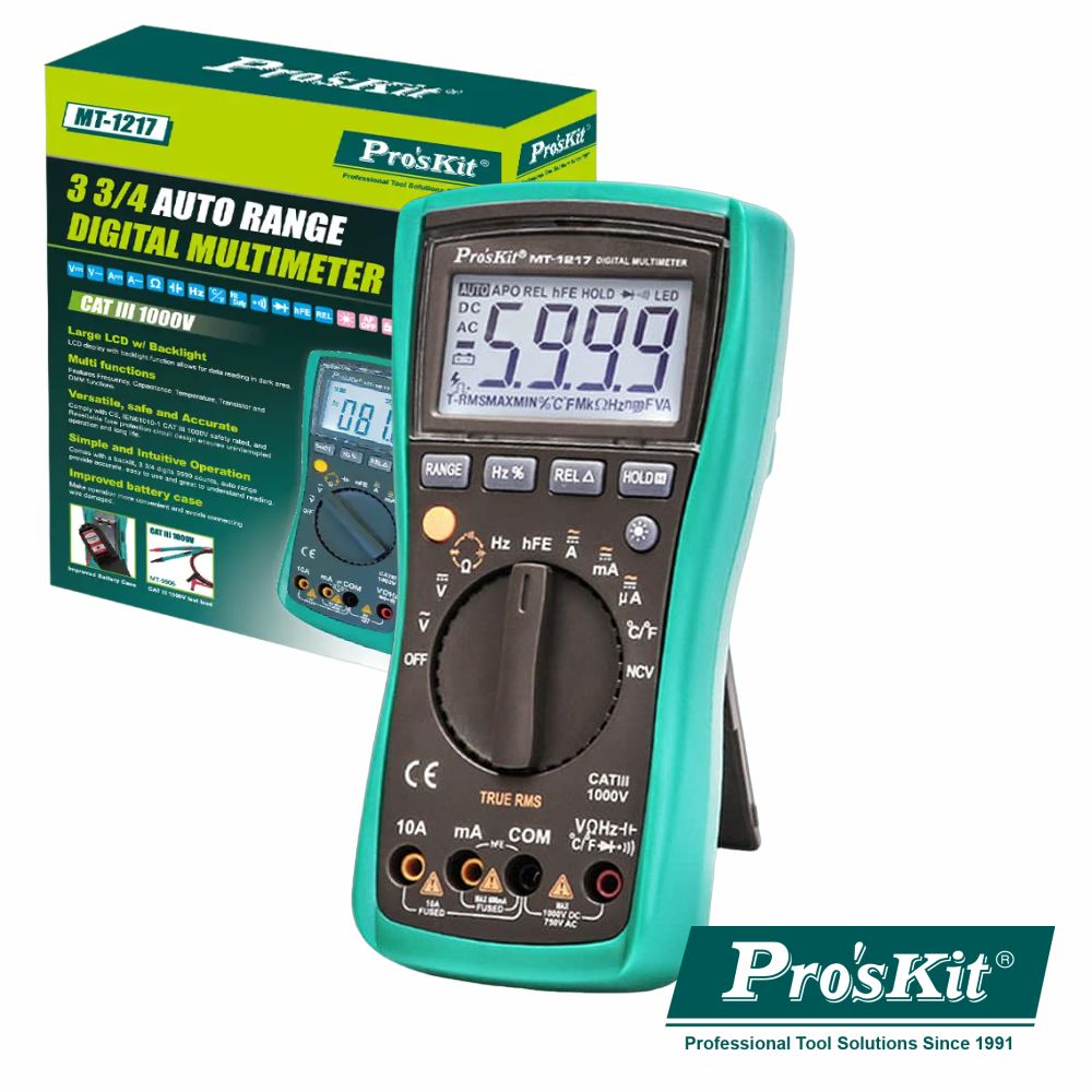Multímetro Digital 3 5/6 Dígitos True Rms Autorange PROSKIT